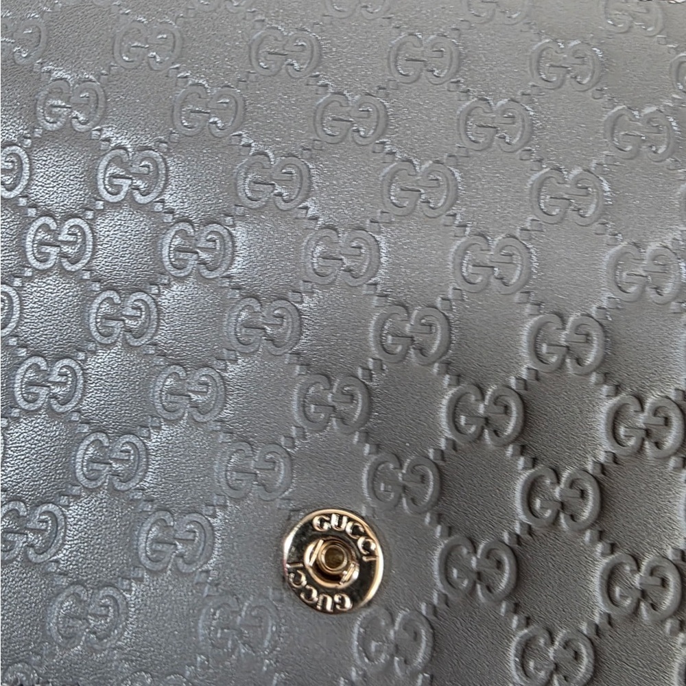 Gucci Wallet Crossbody Micro GG Gray - Picture 2 of 6